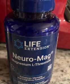 Life Extension Neuro-mag Magnesium L-threonate, Magnesium L-threonate, Brain Health, Memory & Attention, Gluten Free, Vegetarian, Non-GMO, 90 Vegetarian Capsules 90 Count (Pack of 1) 90 Capsule (Pack of 1) 35 710QIXkh3eL 1