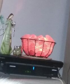 Himalayan Glow 1345 Oval Style Basket Night Salt Lamps, 7-9 Pounds Oval Style Metal Basket 45 710QWKZunzL