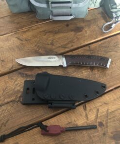 Buck Knives 863 Large Selkirk Fixed Blade Survival Knife with Fire Striker and Nylon Sheath Large Fixed 52 710QqHHVowL 1
