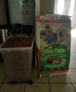 IRIS USA 65qt/16.2gal Airtight Pet Food Storage Container, Black 50 lbs Clear/Black 29 710QxYkxR8L