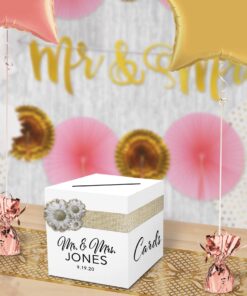 Beistle White Card Box Holder For Weddings, Baby Showers, Birthdays, Graduation Party Supplies 9" x 9" 26 710R 2bQF4L
