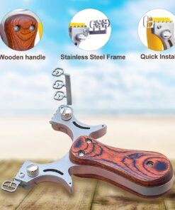 D&Q Slingshot High Velocity Catapult with 10 Pcs Flat Bands Powerful Professional Sling Shot with Aiming Points for Adult Shooting Fishing Hunting Competition 23 710RNH0CkrL