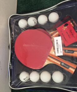 JP WinLook Ping Pong Paddles Sets - Portable Table Tennis Paddle Set with Ping Pong Paddle Case & Ping Pong Balls. Premium Table Tennis Racket Player Set for Indoor & Outdoor Games Red/Black 4 Paddle Set 46 710RnFmA4DL