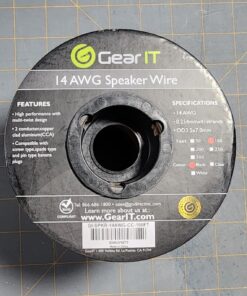 14AWG Speaker Wire, GearIT Pro Series 14 AWG Gauge Speaker Wire Cable (100 Feet / 30.48 Meters) Great Use for Home Theater Speakers and Car Speakers Black 100 Feet 37 710RrcVhAL