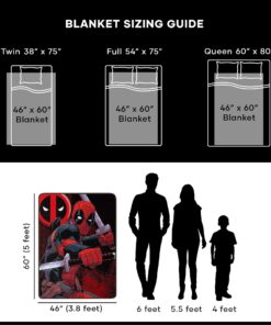 Northwest Deadpool Micro Raschel Throw Blanket, 46" x 60", Swordsman 46" x 60" 20 710SpcYKhEL