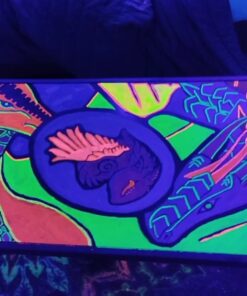 Crafty Croc Liquid Chalk Markers, Neon Chalk Pens Glow Under Blacklight, Includes 2 Each Fluorescent Yellow, Blue, Green, Orange and Pink (10 Pack) 10 Pack Double Neon (2 x Blue, Green, Yellow, Orange, Pink) Bold (6mm) 39 710ThCwGML