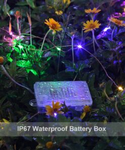 GDEALER 2 Pack LED Fairy Lights Halloween Battery Operated String Lights Waterproof 8 Modes Remote Control Color Changing Christmas Lights 60 LED 20 Feet Copper Wire Firefly Lights- Multicolor 28 710U HkXrFL 1