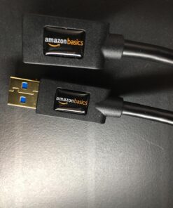 Amazon Basics 2-Pack USB-A 3.0 Extension Cable, 4.8Gbps High-Speed, Male to Female Gold-Plated Connectors, 6 Foot, Black 6 Feet 39 710UaTTq1L