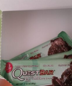 Quest Nutrition Mint Chocolate Chunk Protein Bars, High Protein, Low Carb, Gluten Free, Keto Friendly, 12 Count 25 710V4h55dGL