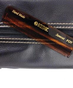 Kent A FOT Handmade All Fine Tooth Saw Cut Beard Comb - Pocket and Travel Comb - Styling Comb or Wet Comb for Fine or Thinning Hair, Beard Care, and Hair Care for the Essential Kent Beard Kit 1 Pack Tortoiseshell 30 710VQiNgp5L