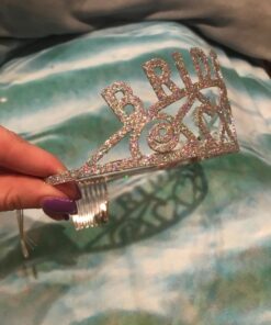 Forum Novelties womens Sparkling GLITTER TIARA BRIDE TO BE, Silver, One Size US 21 710VuXnrWAL