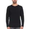 Minus33 Chocorua Men's Midweight Crew Shirts - 100% Merino Wool - Long Sleeve Thermal Base Layer - Big and Tall Options X-Small Black 10 710W8LslCHL