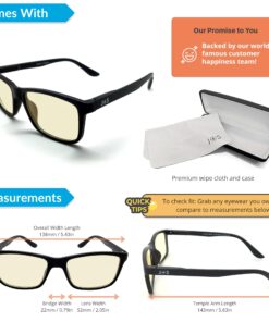 J+S Vision Blue Light Blocking Glasses | Computer Gaming/Working Glasses for Women Men | Anti Eyestrain Fatigue UV Glare Haka - Classic Rectangular Frame Haka - Black Frame - Low Color Distortion Lens 30 710WDdFckvL