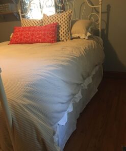 Biscaynebay Wrap Around Bed Skirts for Queen Beds 15" Drop, Ivory Adjustable Elastic Dust Ruffles Easy Fit Wrinkle & Fade Resistant Silky Luxurious Fabric Machine Washable Queen-15" Drop 37 710WqIguHVL