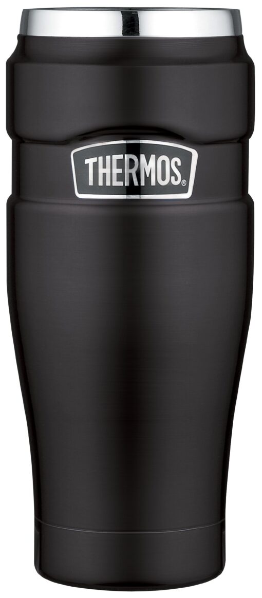 THERMOS Stainless King Vacuum-Insulated Travel Tumbler, 16 Ounce, Matte Black