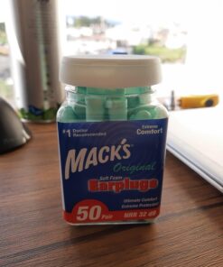 Mack's Original Soft Foam Earplugs, 50 Pair - 33dB Highest NRR, Comfortable Ear Plugs for Sleeping, Snoring, Work, Travel & Loud Events | Made in USA 23 710YSLNemjL