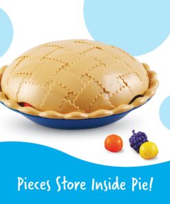 Learning Resources Super Sorting Pie - 68 Pieces, Ages 3+ Toddler Fine Motor Toy, Preschool Learning Games, Develops Counting and Color Recognition, Pretend Play Food, Kids Tweezers 29 710Ymw1Kp S