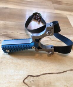 Tongtu Stainless Steel Slingshot with 2 Rubber Bands 50 Slingshot Ammos for Hunting Adult Outdoor Catapult Slingshot with Sight blue 19 710ZYgZY8L