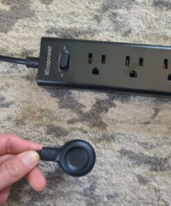 2 Pack Power Strip Surge Protector-5 Widely Spaced Outlets 3 USB Ports(1 USB C Port),1250W/10A with 5Ft Extension Cord, Power Strips with Surge Protection, Wall Mount for Home Office,Black 2PCK 26 710bExnor5L