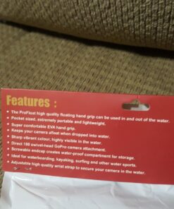 Waterproof Floating Hand Grip Compatible with GoPro Hero 12 11 10 9 8 7 6 5 4 3 3+ 2 1 Session Black Silver Camera Handler & Handle Mount Accessories Kit for Water Sport and Action Cameras (Orange) 41 710cI5D83iL 2