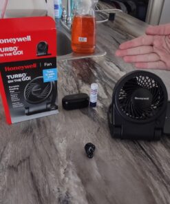Honeywell HTF090B Turbo on the Go Personal Fan, Black – Small, Portable Fan 35 710cnhC7QLL