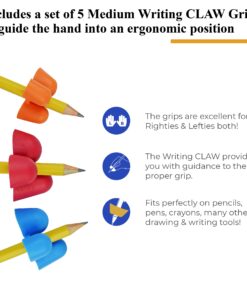The Pencil Grip Writing C.L.A.W- Medium Set of 5 (Ass't Colors) (TPG-212) 10 710dOMiefXL