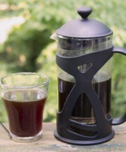 KONA French Press Coffee Press Maker With Reusable Stainless Steel Filter, Large Comfortable Handle & Glass Protecting Durable Black Shell (34 oz, 8 cups) 1000ml 31 710dQGrDdL
