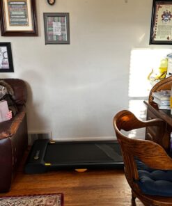 UREVO Under Desk Treadmill, Walking Pad for Home/Office, Portable Walking Treadmill 2.25HP, Walking Jogging Machine with 265 lbs Weight Capacity Remote Control LED Display Black One Size 33 710dkthJD6L