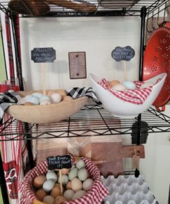 SallyFashion 7 Pcs Wooden Fake Eggs, 3 Colors Wooden Easter Egg Wood Eggs for Crafts Fake Chicken Eggs Nesting Eggs Easter Home Decor 29 710eQFMJAML