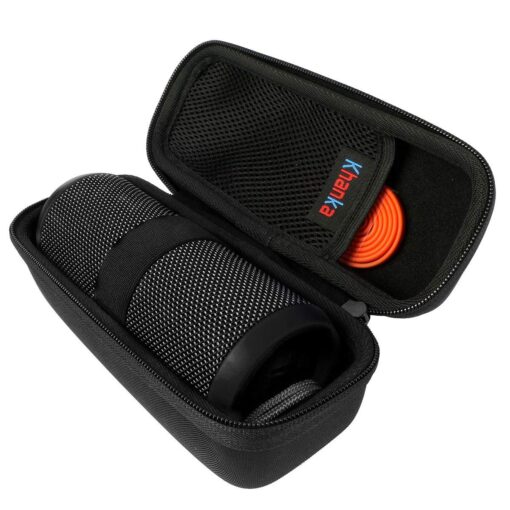 Khanka Hard Travel Case Replacement for JBL Flip 3 / Flip 4 / Flip 5 / Flip 6 Waterproof Splashproof Portable Bluetooth Speaker black