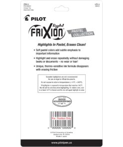 Pilot, FriXion Light Pastel Erasable Highlighters, Chisel Tip, Pack of 5, Pastel Blue, Pink, Yellow, Green & Purple. 5-Pack 25 710efO18oIL 1