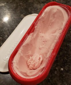 SUMO Ice Cream Containers with Lids for Homemade Ice Cream - Set of 2 Tubs - 1.5 Quart or 3 Pints per Container, Reusable Ice Cream Containers for Freezer Storage, Red 33 710fjNjfdqL