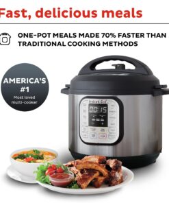 Instant Pot Duo 7-in-1 Electric Pressure Cooker, Slow Cooker, Rice Cooker, Steamer, Sauté, Yogurt Maker, Warmer & Sterilizer, Includes App With Over 800 Recipes, Stainless Steel, 8 Quart 8QT 25 710gOXxtTL 1