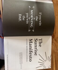 SaltWrap Sunrise Manifesto: Daily Morning Guided Journal for Gratitude, Mindfulness, Wellness, Self Care for Women & Men – 5 Minute Reflection Journal 40 710hkMak mL 1