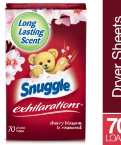 Snuggle Exhilarations Fabric Softener Sheets, Cherry Blossom & Rosewood, 70 Count 10 710jpqIWRwL