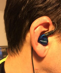 Rovking Over The Ear Earbuds for Running, Wrap Around Ear Wired Sports Headphones for Workout Exercise Jogging, Sweatproof in Ear Earphones Ear Buds with Mic for Cell Phones MP3 Laptop, Blue 33 710mBOTPUEL