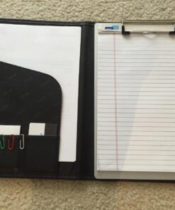 Samsill Professional Padfolio, Business Portfolio, Black, Includes 8.5 x 11 Writing Pad Full Size - 8.5x11 1 Pack 55 710mCi8uP2L