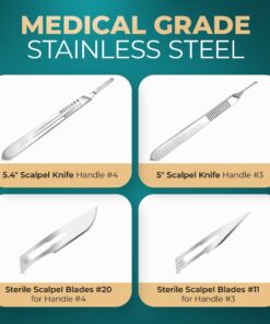 Advanced Dissection Kit Biology Lab Anatomy Dissecting Set with Stainless Steel Scalpel Knife Handle Blades for Medical Students and Veterinary by InstaSkincare 42 710meJcDQiL