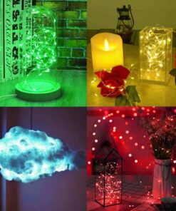 GDEALER 8 Pack 7.2 Feet 20 Led Fairy Lights Battery Operated Mini Silver Copper Wire Firefly String Lights for Christmas Bedroom Indoor Outdoor Wedding Mason Jar Dorm Decor DIY Costume Multi Color 8 Colors Mix 31 710nC9nTEL