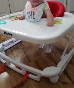 Joovy Spoon Baby Walker & Activity Center Featuring Three Adjustable Heights, Tough Luggage Grade Seat Material, and 30 lb Weight Capacity - JPMA Safety Certified (Red) Red 28 710ntUWdRpL