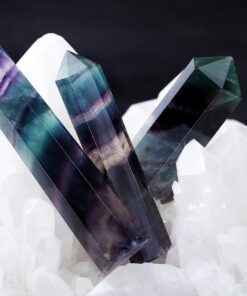 CrystalTears Fluorite Healing Crystal Wands Set Faceted Prism Gemstone Point Wand Carved Reiki Healing Stone with Box Gift for Christmas Fluorite-3pcs 18 710o3QxXIqL