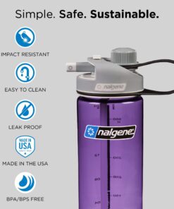 Nalgene Tritan 20oz MultiDrink BPA-Free Water Bottle, Blue Clear 10 710oKytpleL