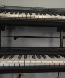 On-Stage KSA7500 Universal Second Tier for X-Style Keyboard Stand (for Stacking Keyboards, Electric Pianos, Synths, and Organs, 60 lb Capacity, Adjustable, Nonslip Arms and Feet, Metal, Black) 38 710pAJzVnLL