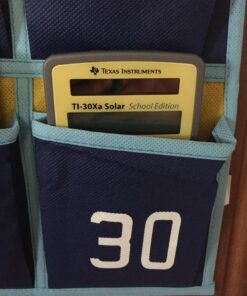 MISSLO Classroom Cell Phone Calculator Holder Numbered 30 Pockets Chart Hanging Wall Door Storage Organizer (Blue) 40 710pJbeldL