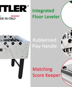 Alternative view of KETTLER Carrara Outdoor Foosball Table with 360 Degree Goalie Rotation, 5 Resin Balls, 5 Cork Balls and Premium Storage Cover