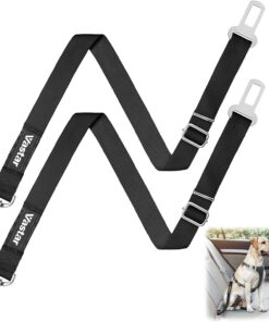 Vastar 2 Packs Adjustable Pet Dog Cat Car Seat Belt Safety Leash Vehicle Seatbelt Harness Black 26 710qqtWzbsL