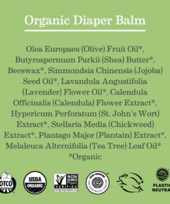 Earth Mama Organic Diaper Balm | Diaper Cream for Baby | EWG Verified, Petroleum & Artificial Fragrance-Free with Calendula for Sensitive Skin, 2-Fluid Ounce 2.03 Fl Oz (Pack of 1) 25 710qtug6xL