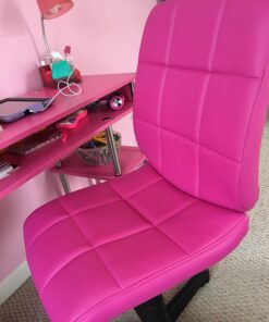 Flash Furniture Clayton Mid-Back Pink Quilted Vinyl Swivel Task Office Chair 37 710rbl0Z2L