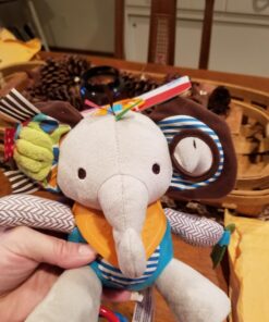 Skip Hop Bandana Buddies Baby Activity and Teething Toy with Multi-Sensory Rattle and Textures, Elephant 41 710rgHPrTuL