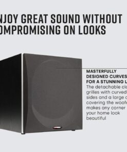 Polk Audio PSW505 12" Powered Subwoofer - Deep Bass Impact & Distortion-Free Sound, Up to 460 Watts, Easy Integration with Home Theater Systems, BLACK 40 710s1B ZUsL 1